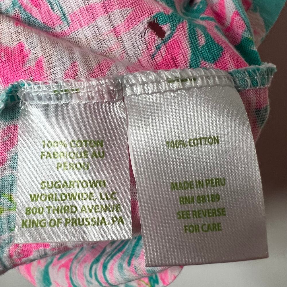 Lilly Pulitzer Floral T-Shirt Size Medium - Picture 5 of 6